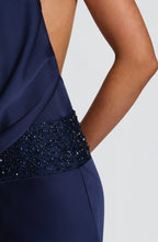 Sukienka maxi Armelle – granatowa