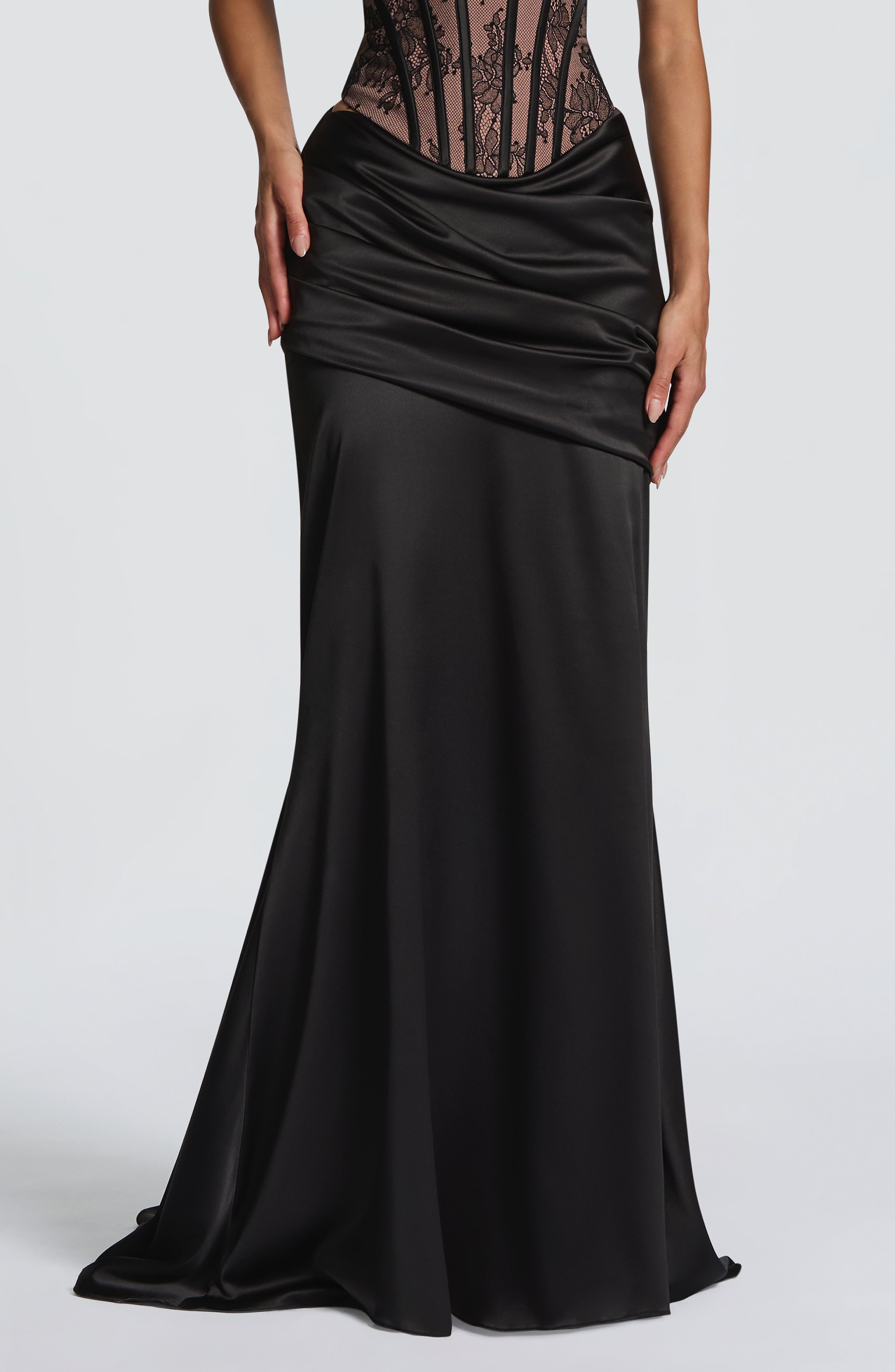 Spódnica maxi Claudette – czarna