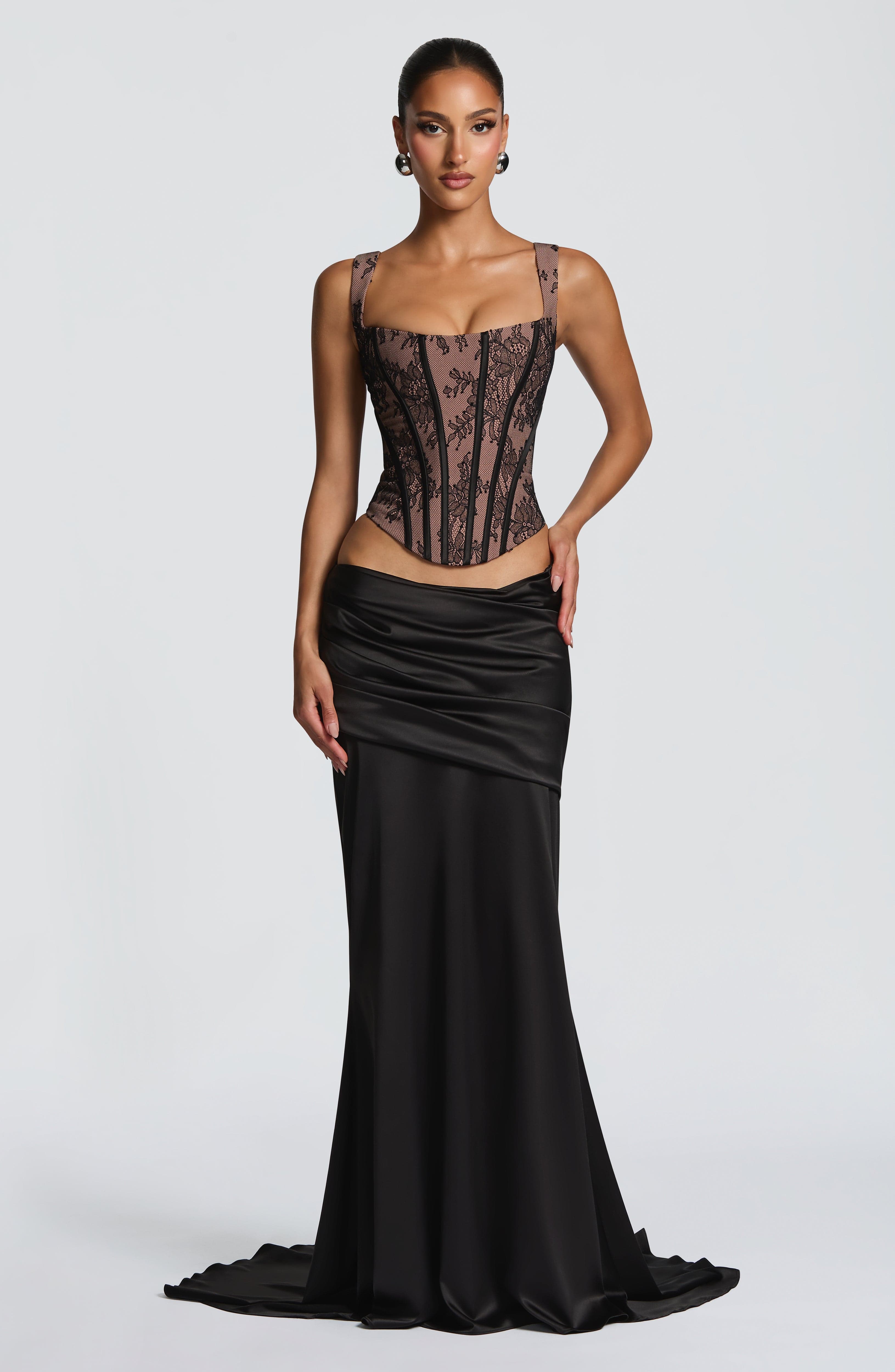 Spódnica maxi Claudette – czarna