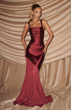 Suknia Eliza – burgundowa