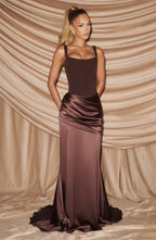 Gorset Nixie – śliwkowo-brązowy