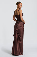 Gorset Nixie – śliwkowo-brązowy