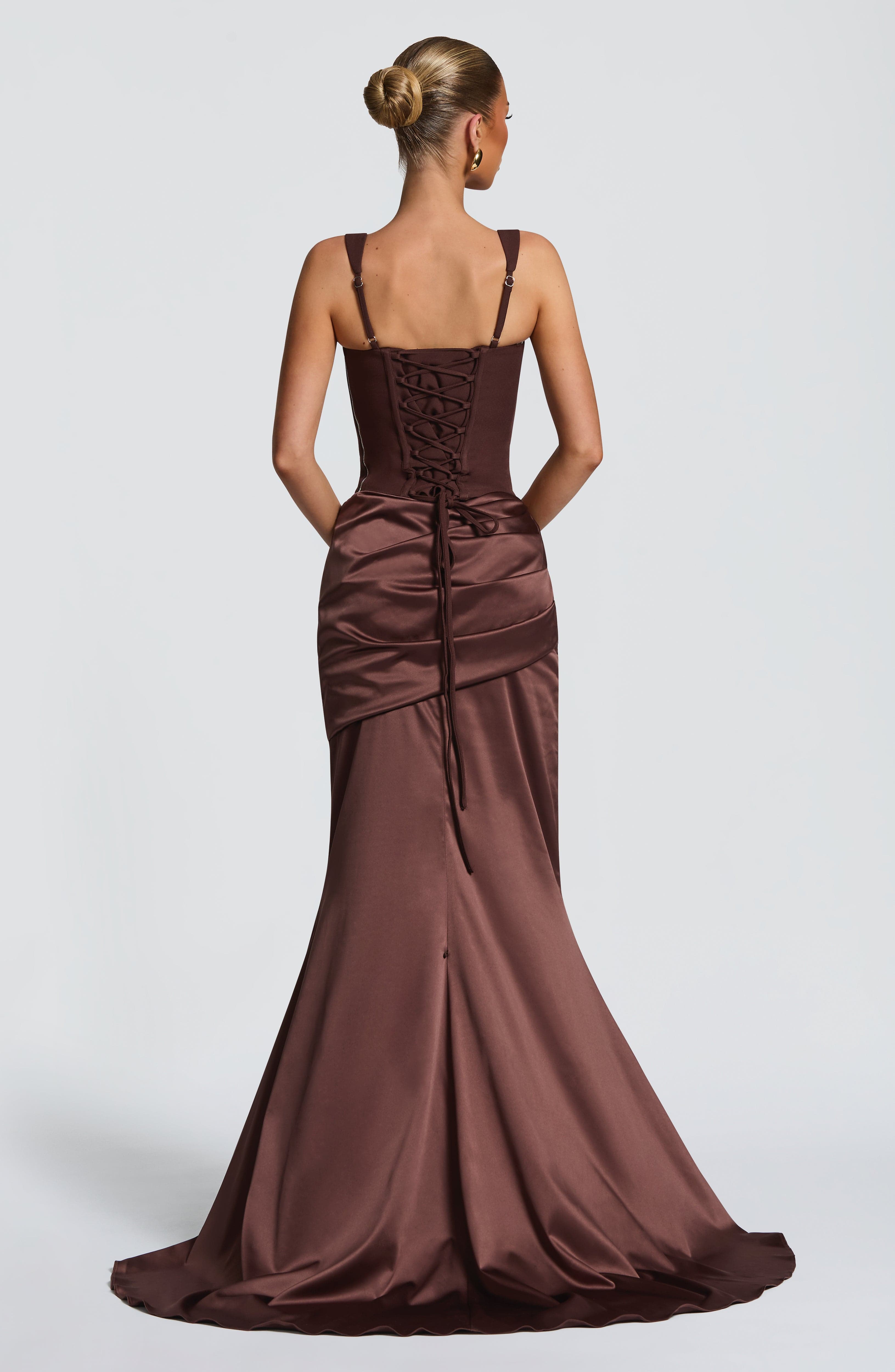 Gorset Nixie – śliwkowo-brązowy