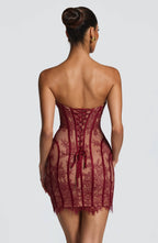 Sukienka mini Sian – burgundowa